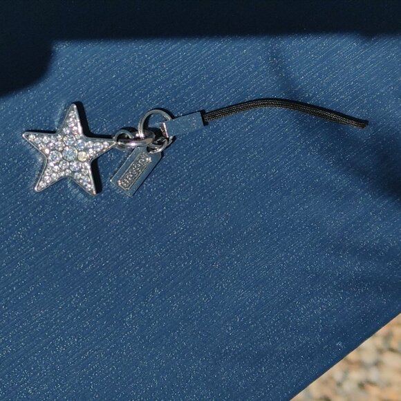Coach Key Chain Bag Charm, Phone Attachment - Vintage - Twinkle Star - Picture 1 of 15